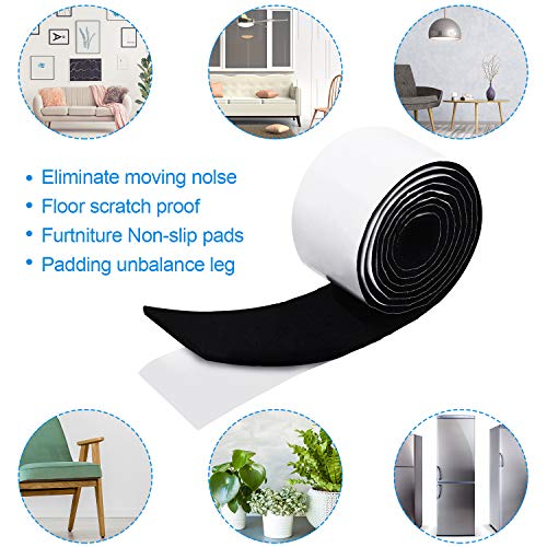 Shappy 2 Packs Felt Furniture Pads Heavy Duty Felt Strip Roll with