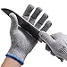 Bowoo Cut Resistant Gloves High Elastic Level 5 Protection Kitchen Safety Work Gloves EN388 Certified for Housewife Chef Pineapple Cutter Knife Sharpner(1Pair,Large)