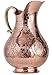 CopperBull Heavy Gauge 100% Pure Solid Hammered Copper Moscow Mule Water Pitcher, 70 fl. Oz (Engraved Copper)