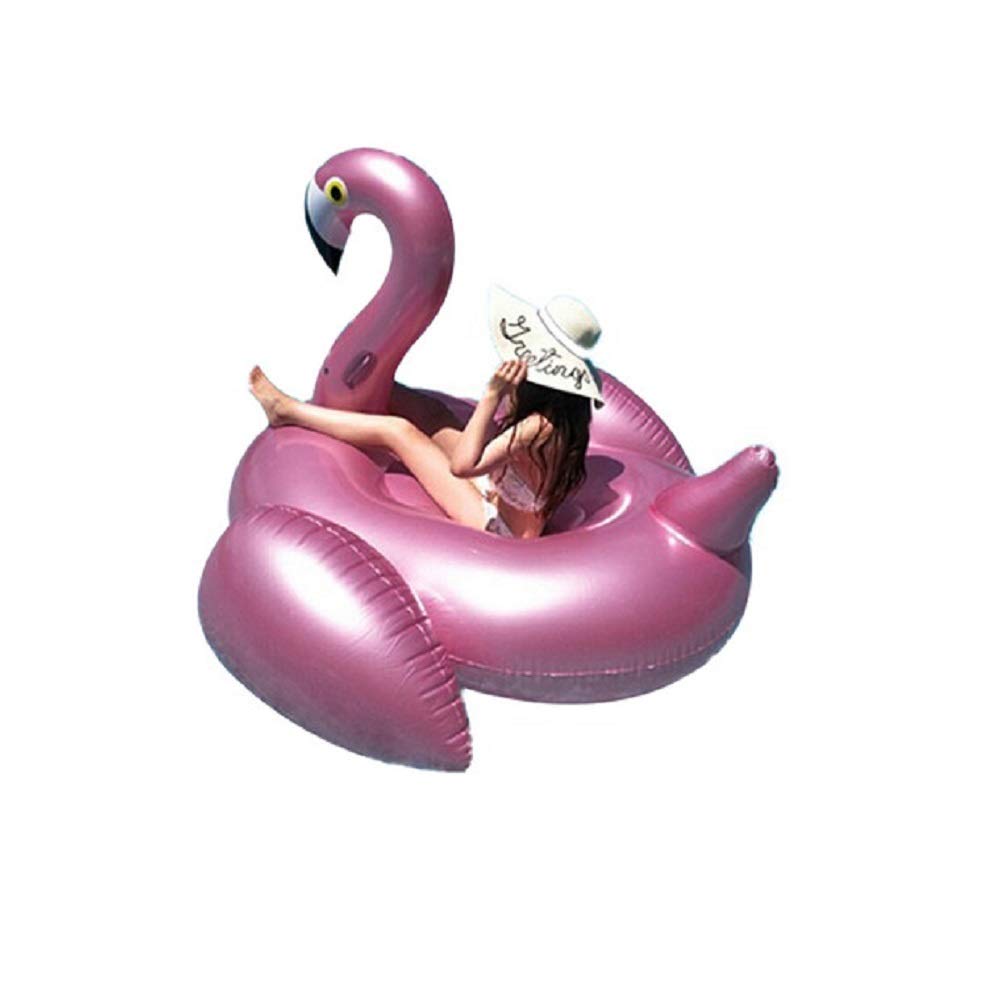 巨大なフラミンゴプールフロートインフレータブルチューブフロートリング付き急速バルブ耐久性のあるプールフロタリー水泳いかだビーチ屋外プールパーティーラウンジ装飾おもちゃ子供のための女の子女性   B07PSM36Z6