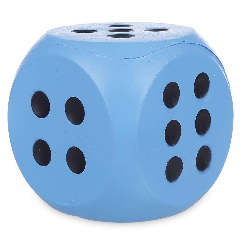 Anboor Squishies Dice Jumbo Slow Rising Scented Super Soft Squeeze Squishy Toys Stress Relief Present Collection (Blue, 9.5cm)