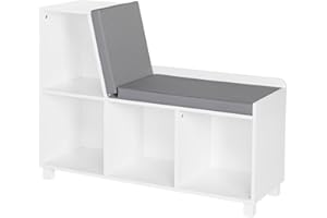 RiverRidge Book Nook Collection Kids Cubbies Storage Bench, White