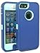 BeautyChase(TM) Iphone5/5S Defender Body Armor Case Comparable to Otterbox Defender Series (navy/light blue)