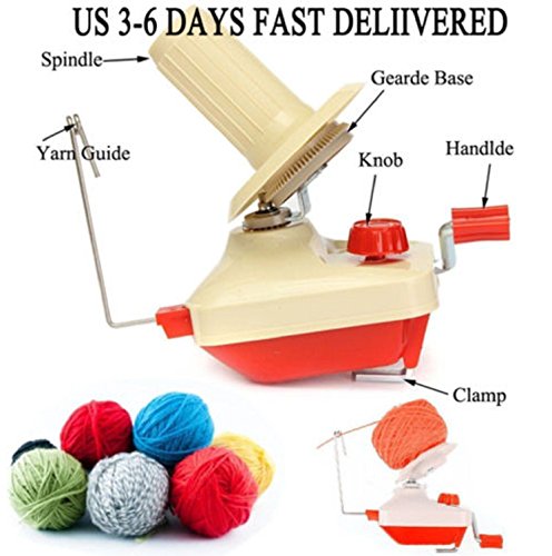 TNS STORE Hand Operated Yarn Winder Fiber Wool String Ball Thread Skein Winder Machine US