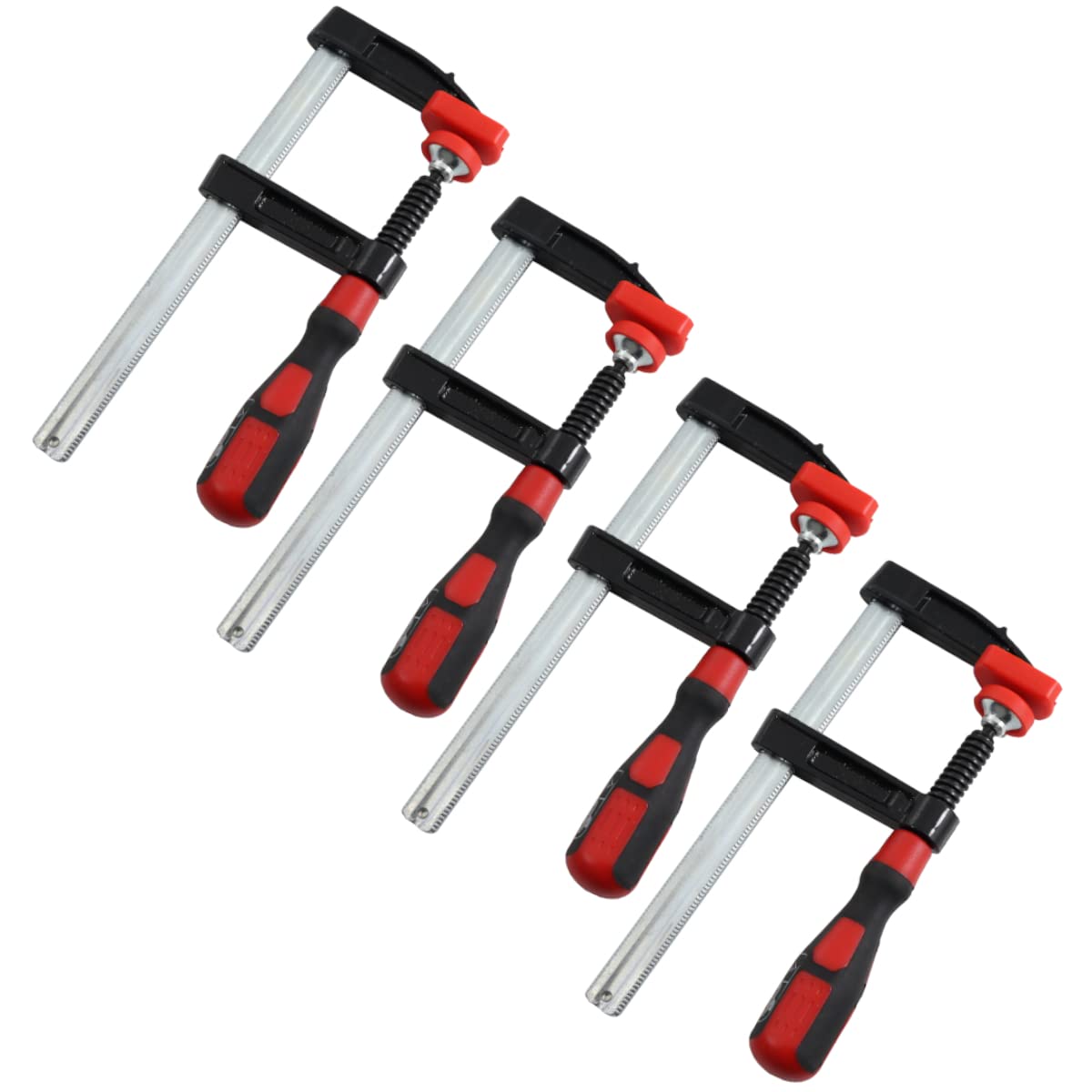 F Clamps Bar Clamp Heavy Duty 150 x 50mm 6 Long Quick Slide Wood Clamp 4pc Set by Toolzone