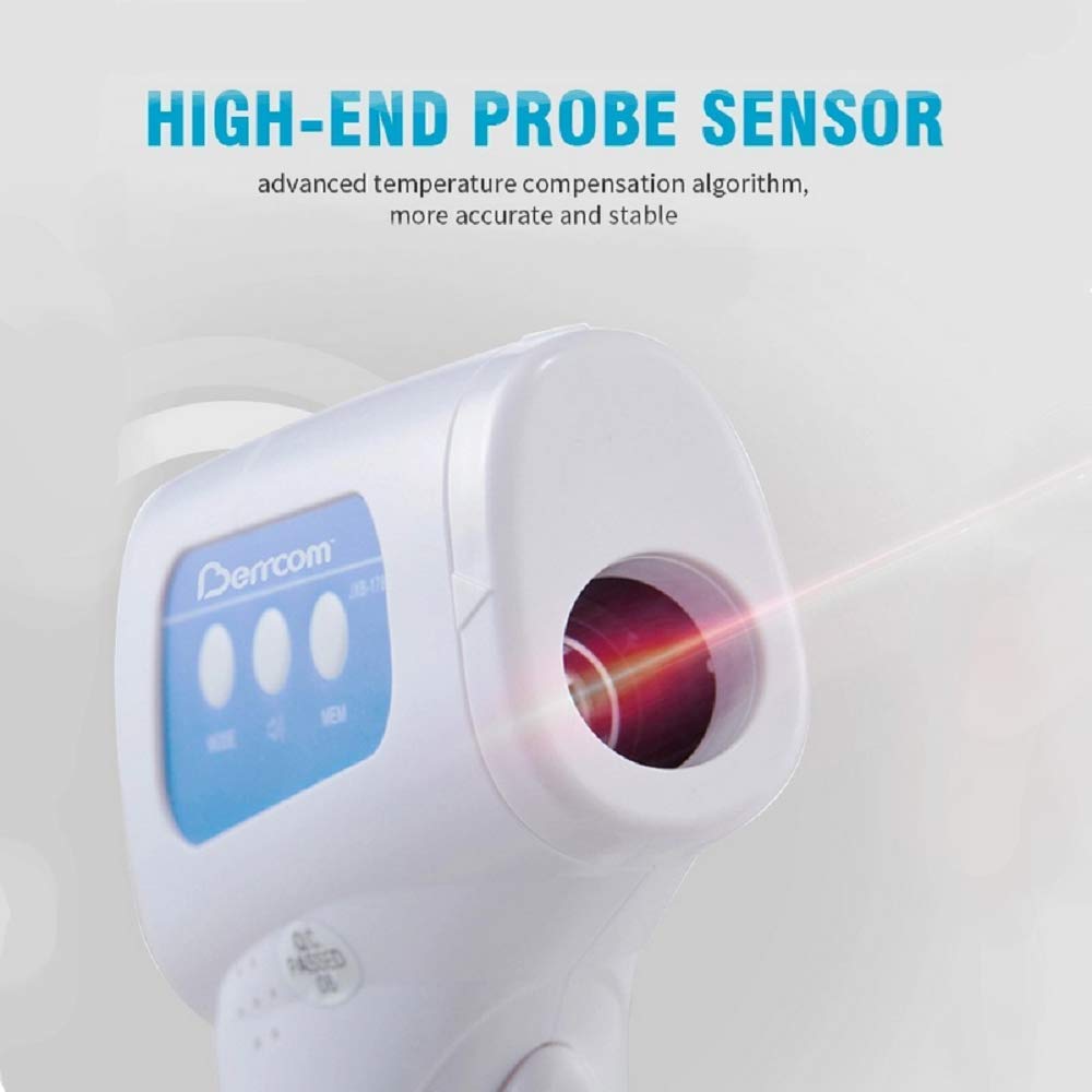 Forehead Thermometer for Adults Non-Contact Infrared Forehead Thermometer with Fever Alarm Function Medical Grade for Baby Children Kids Instant Fever Check Digital Display