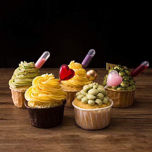150PCS 4ml Cupcakes Pipettes,Plastic Pipettes Squeeze Dropper Liquid Injector for Strawberries,Cupcake,Chocolate