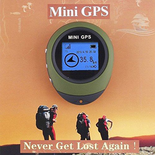 Winterworm Outdoor Mini Handheld Portable GPS Navigation Location Finder Dot Matrix Display for Biking Hiking Travelling Geoaching Wild Exploration