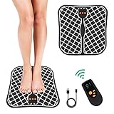 Ben Belle EMS Electric Foot Stimulator Massager, USB Rechargeable Low-Frequency Pulses Massage Foot Circulation Massager Body Machine for Men Women 10 Intensity Levels, Foot Trainer Accessories