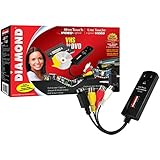 Diamond VC500 USB 2.0 One Touch VHS to DVD Video Capture Device with Easy to use Software, Convert, Edit and Save to Digital Files For Win7, Win8 and Win10