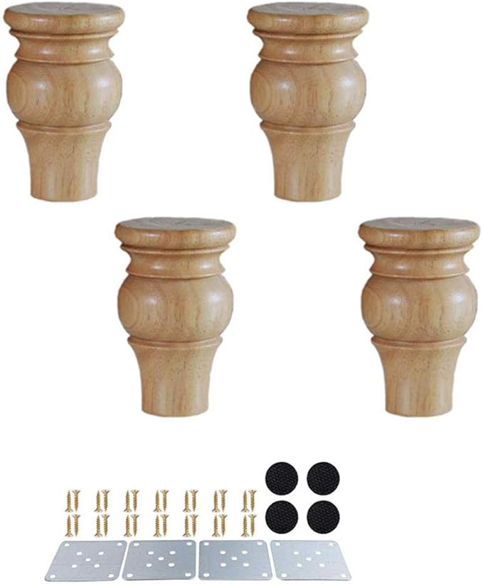 6cm12cm Antique Furniture Legs,Set of 4 Modern Solid Wood Vintage