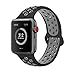 AdMaster for Apple Watch Bands 42mm,Soft Silicone Replacement Wristband for iWatch Apple Watch Series 1/2/3 - S/M Black/Cool Gray