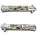 Royal Imperial High Quality Metal Switchblade Pocket Folding Flick Hair Comb For Beard, Mustache, Head SIMULATED STAG Handle ~ INCLUDES Beard Fact Wallet Book ~ Nicer Than Butterfly Knife Trainer