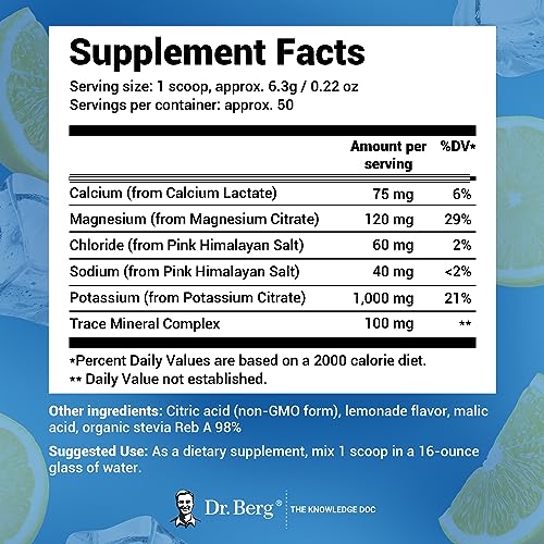 Dr. Berg Hydration Keto Electrolyte Powder Enhanced w/ 1,000mg of