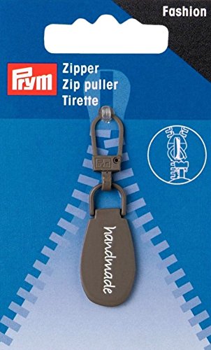 Prym Grey Handmade Fashion-Zipper Zip Puller (1pc), Metal, 9.5 x 6 x 1 cm