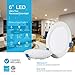 SAATLY 13W 6 inch LED Recessed Lighting, Ultra Thin Ceiling Downlight with Junction Box, 5000K Daylight Dimmable, 850lm 110W Eqv. ETL & Energy Star Certified, Pack of 4