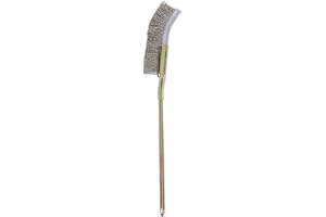 Topyond Curved/Straight Head Steel Soft Bonsai Brush - Japan Brash Garden Cleaning Tool - Perfect for Gentle and Effective Cleaning of Bonsai Trees and Plants(Elbow)