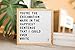 White Letter Board 12X12 Inch Best Size Changeable Letter Sign with Moveable Alphabet - Premium White Felt Letter Board