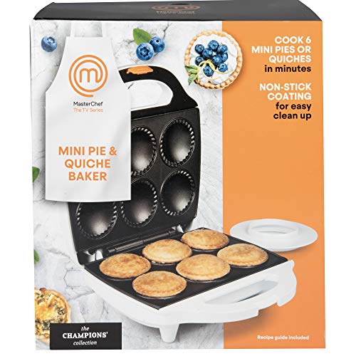 MasterChef Mini Pie and Quiche Maker Pie Baker Cooks 6 Small Pies and