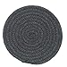 Kitchen Potholders Set Trivets Set Pure Cotton Thread Weave Hot Pot Holders Set Hot Pads Hot Mats, Round Stylish Coasters, Diameter 7 Inches, Set of 3 (Dark Grey, 7