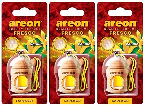 Areon Fresco Car Air Freshener Vanilla 4 Milliliters Multi Pack Of 3