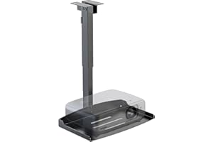 WALI Projector Ceiling Mount Tray, Projector Wall Mount Holds up to 22lbs, Height Adjustable Universal Projectors Mount, No H