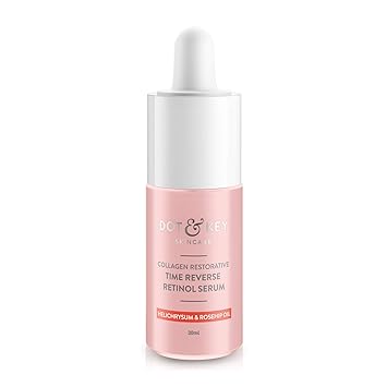 Dot & Key Collagen Restorative Time Reverse Retinol Serum 30ml, anti ageing serum with collagen peptide, rosehip oil and helichrysum