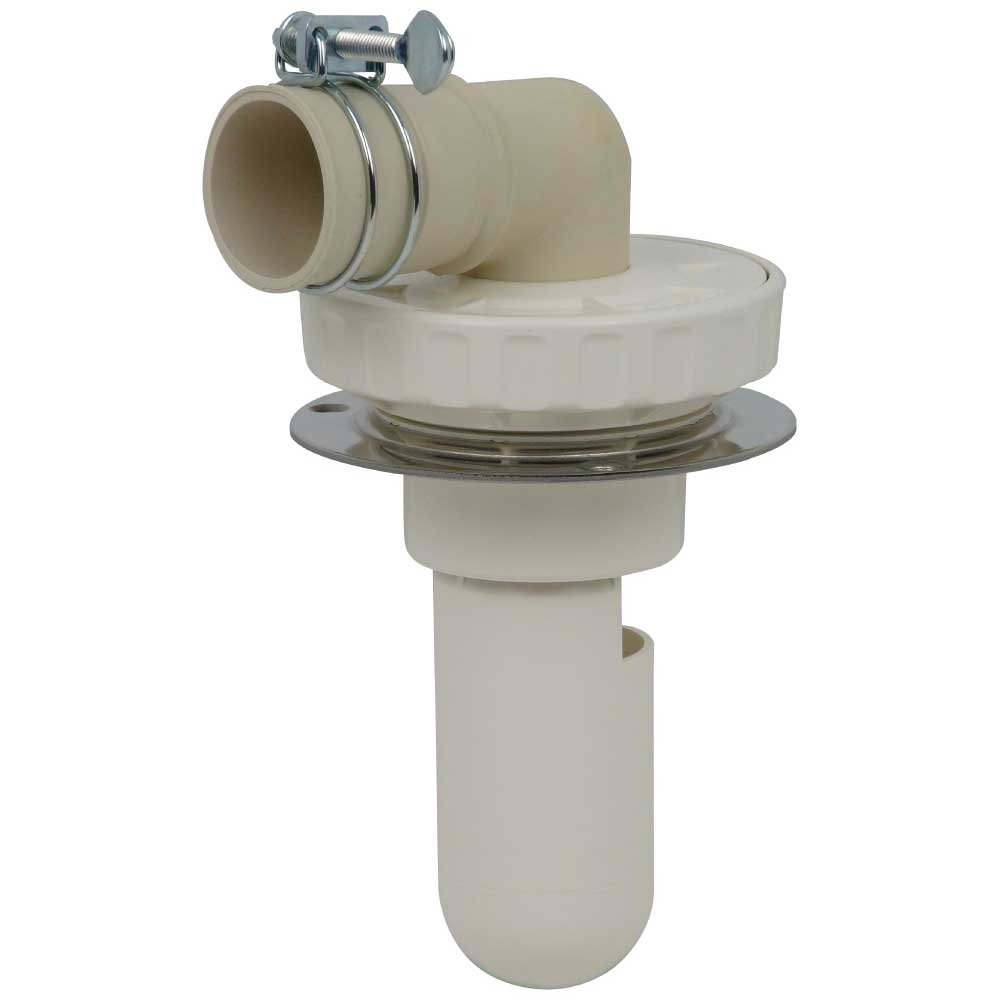 カクダイ 洗濯機用 排水トラップ におい防止 床直接取り付け 呼50VU管用 ステンレスプレート付 通気弁付 426-002商品画像