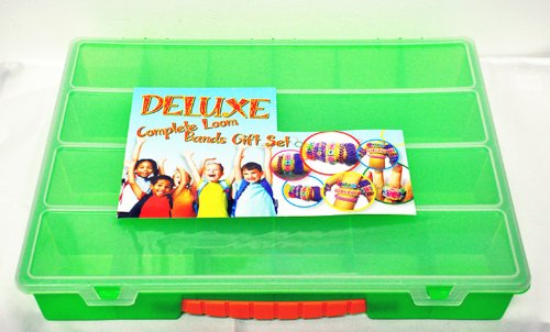 Lime Green Deluex Compartment Box For Your Rainbow Loom Rubber Bands Can Hold Loom Tools Glitter Pens And Up To 8000 Rubber Bands Buy Online In Barbados At Desertcart 181