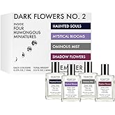DEMETER Dark Flowers No. 2 Humongous Miniature Set of 4 Colognes, Haunted Souls - Mystical Blooms - Shadow Flowers - Ominous Mist, Perfumes for Women, 0.5 Oz Each