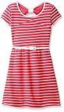 BTween Girls' Short Sleeve Striped Dress with Belt
