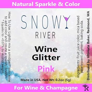 Amazon Snowy River ピンクワイングリッター すべて天然食用ピンク