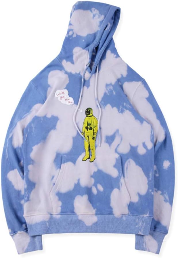 Hoodie Tie Dyeing Travis Scott Tour Astronaut Logo ASTROWORLD Hoodies 2019 Men Women Pullover Sweatshirts,Styleb,L