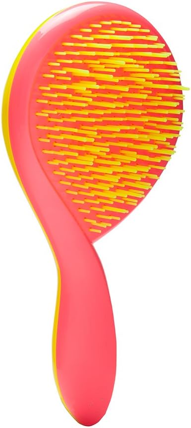 Michel Mercier Ultimate Girlie Detangling Brush for Fine Hair Pink Handle/Yellow Bristles - Image 3