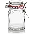 Kilner Square Clip Top Spice Jar, 2-Fl Oz, 70 ml, Clear, 140 gram