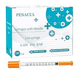 U-100 Insnlin Syringe,31G 5/16" 8mm 1cc Syringe