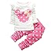YiZYiF Baby Girls' Long Sleeve T-Shirt Top with Pants 2 Pieces Dress Up Outfits Pink 18-24 Months
