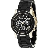 Michael Kors Watches Black PU Runway Watch