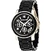 Michael Kors Watches Black PU Runway Watch