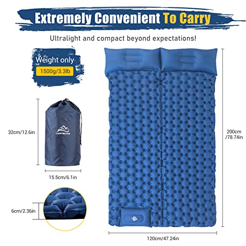 Double Camping Sleeping Pad,Elegear Extra Thickness SelfInflating