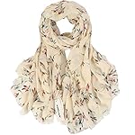 ZORJAR Women Fashion Scarf Silk Wadding Sunscreen Long Soft Shawl Wrap 70"x39"