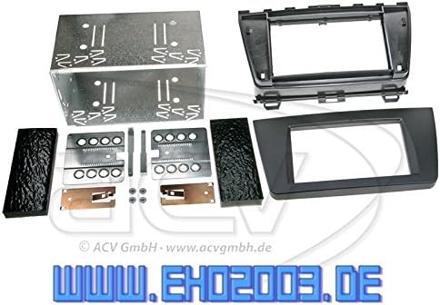 Double DIN Radio Installation Kit Fascia Radio Connection Cable Set Antenna Adaptor for Mazda 6 GH 02/2008 – 2012/2012 Black
