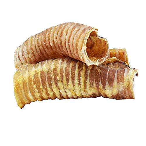 6 Inch Beef Trachea Dog Chews (6 Inch 100 Count Bulk) Trachea Dog Treats NO Hide