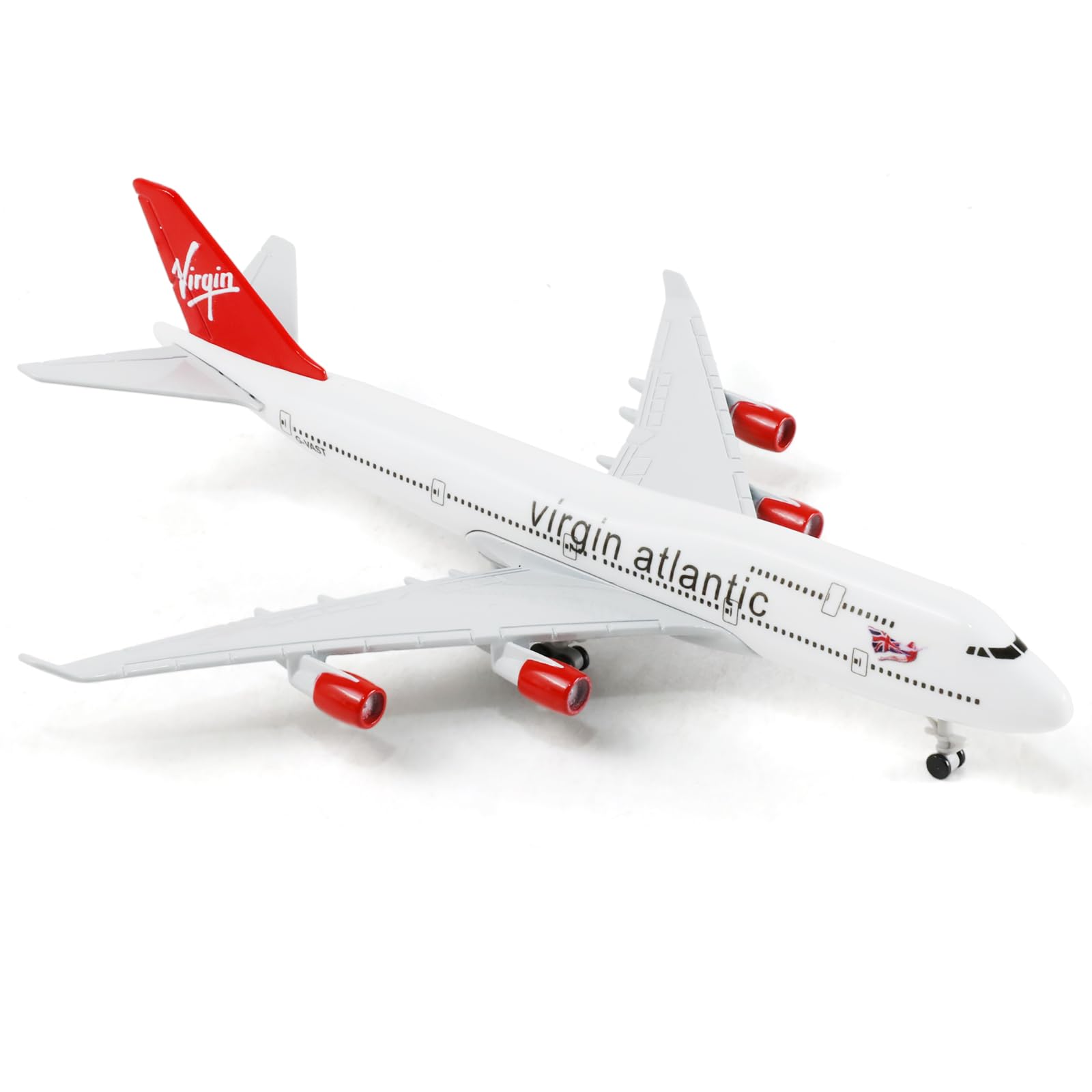 QIYUMOKE 1/400 VAA 747 (15 cm) aircraft model for Boeing 747 aircraft model kit with pre-assembled aircraft landing gear and exhibition stand, suitable as a gift for adults or