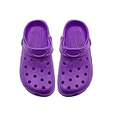 Sara Z Womens Rubber Foam Slingback Clogs with Ventilated Upper Size 7-8 Purple