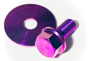KART SUPPLY Titanium Predator 212 Go Kart Clutch Bolt & Washer (Purple)