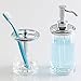 iDesign Alston Plastic Liquid Soap Pump and Lotion Dispenser for Kitchen, Bathroom, Sink, Vanity, 3.5