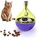 Cat Interactive Toys Treat Dispenser - Cat Food Toys Dispensing Interactive Pet Slow Feeder Toy Cat Chew Non-Toxic Exercise Thinking Improve Intelligence Toy Ball Blue (3.54x2.36inch)