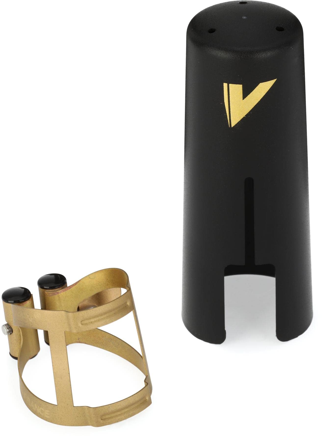 Vandoren LC58AP Tenor Saxophone Aged M/O Ligature with Plastic Cap, Gold