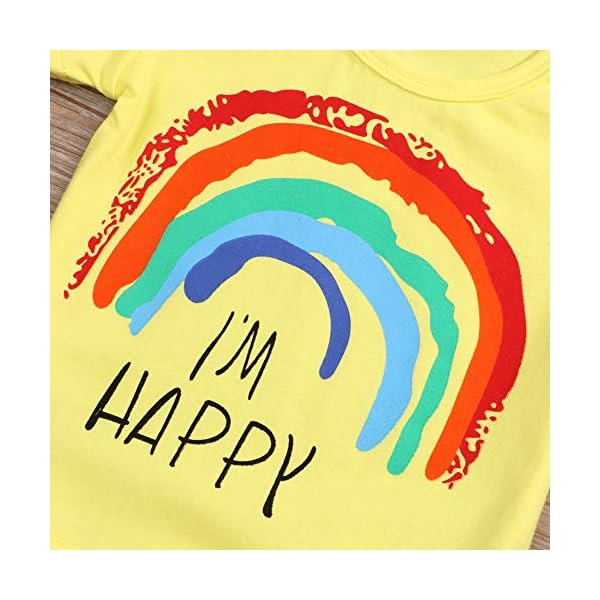 Toddler Baby Girls Boys Long Sleeve Rainbow Print Cotton Soft Pullover T-Shirt Tops Clothes - Image 5